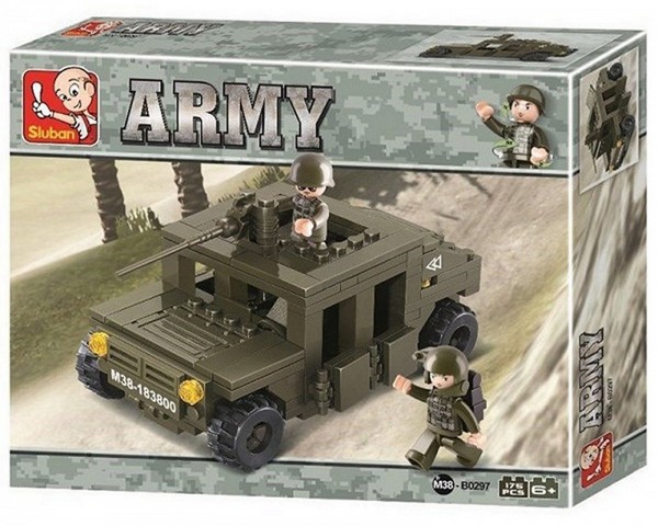 Sluban Army M38-B0297 Panssari Auto, 175 palikkaa, 2 hahmoa Sluban Army M38-B0297 Panssari Auto, 175 palikkaa, 2 hahmoa